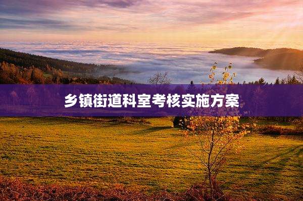 乡镇街道科室考核实施方案