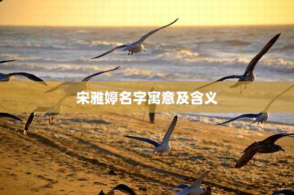 宋雅婷名字寓意及含义