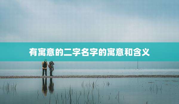 有寓意的二字名字的寓意和含义