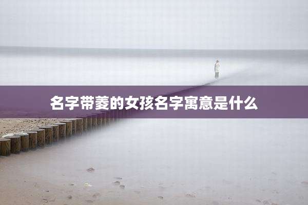 名字带菱的女孩名字寓意是什么