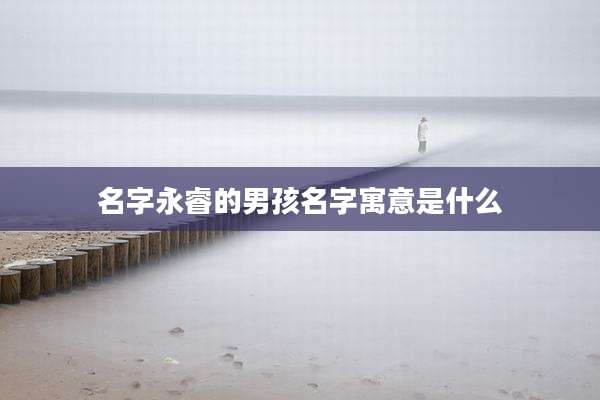 名字永睿的男孩名字寓意是什么