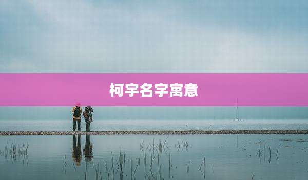 柯宇名字寓意