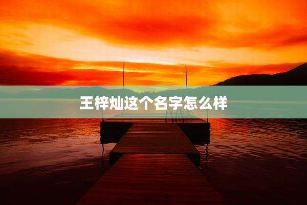 王梓灿这个名字怎么样