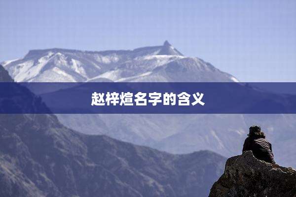 赵梓煊名字的含义