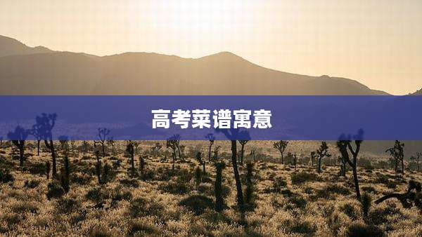 高考菜谱寓意