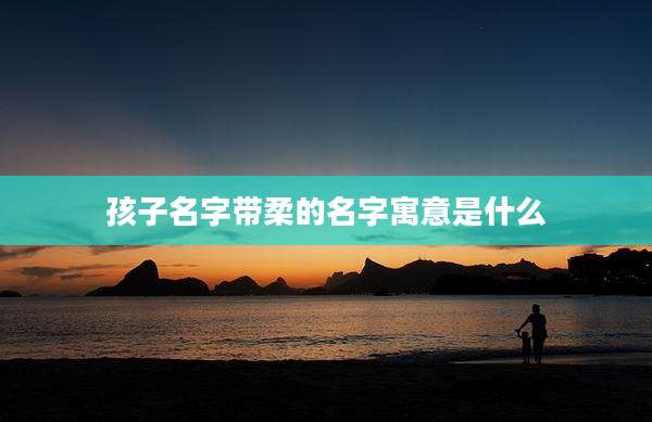 孩子名字带柔的名字寓意是什么