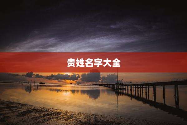 贵姓名字大全