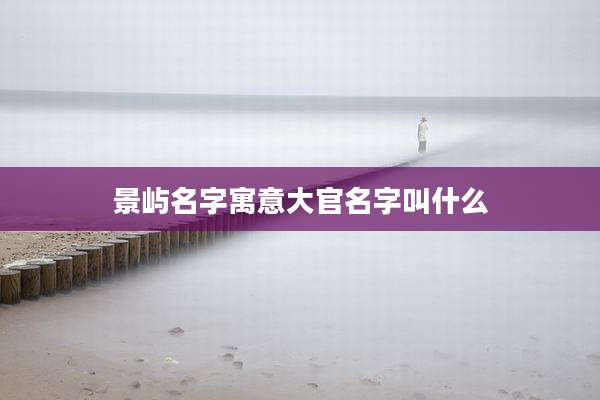 景屿名字寓意大官名字叫什么