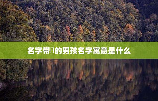 名字带喆的男孩名字寓意是什么