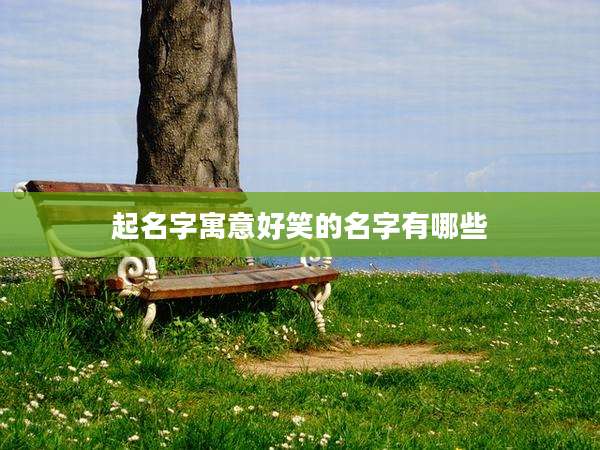 起名字寓意好笑的名字有哪些