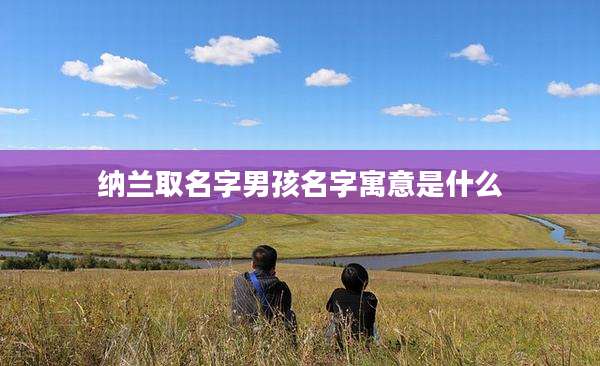 纳兰取名字男孩名字寓意是什么