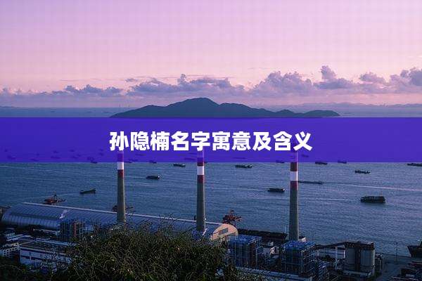 孙隐楠名字寓意及含义