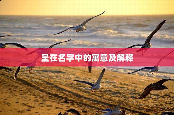 呈在名字中的寓意及解释