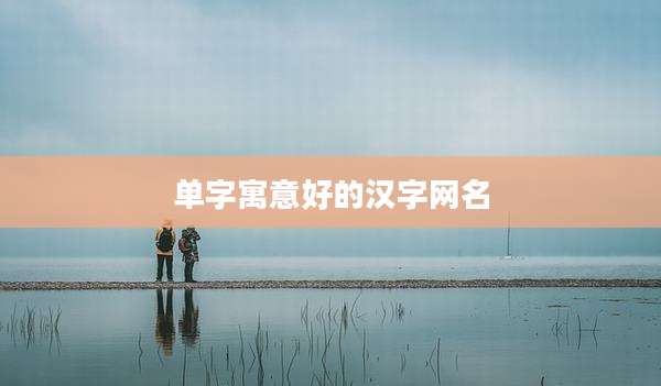 单字寓意好的汉字网名