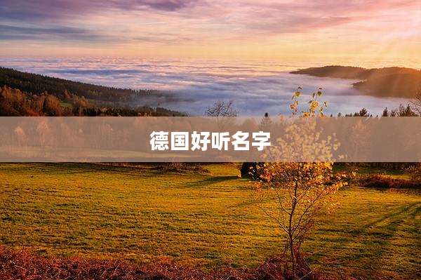 德国好听名字