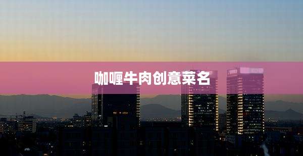 咖喱牛肉创意菜名