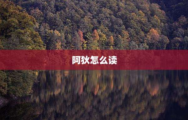 阿狄怎么读