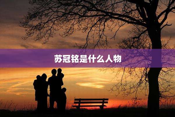 苏冠铭是什么人物