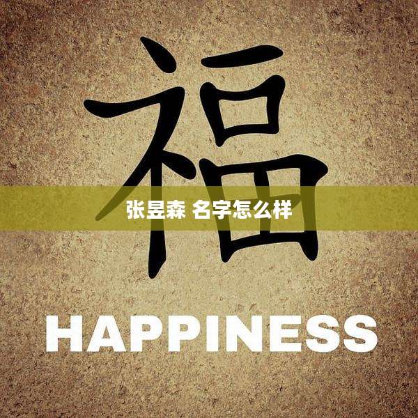 张昱森 名字怎么样