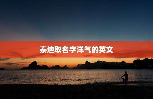 泰迪取名字洋气的英文