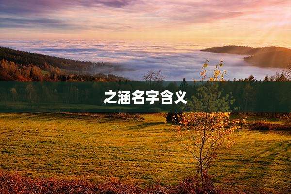 之涵名字含义