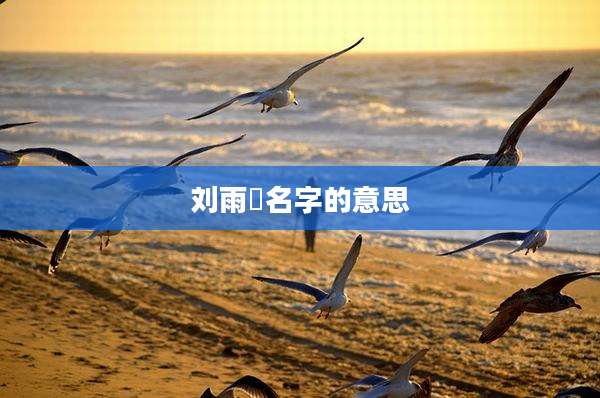 刘雨喆名字的意思