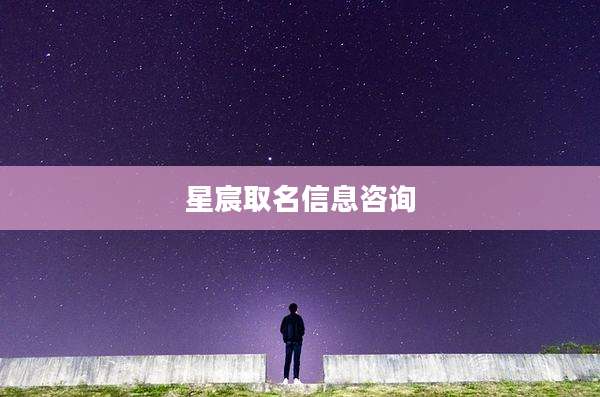 星宸取名信息咨询