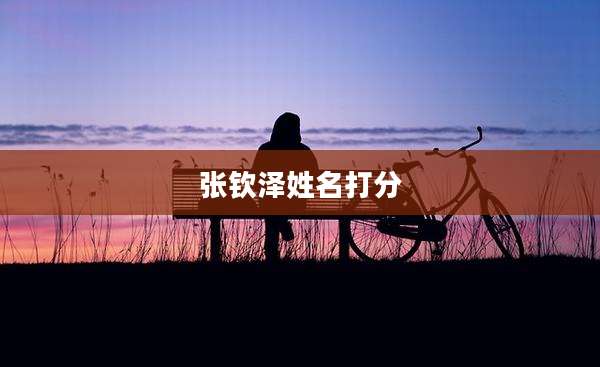 张钦泽姓名打分