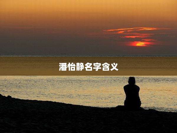 潘怡静名字含义