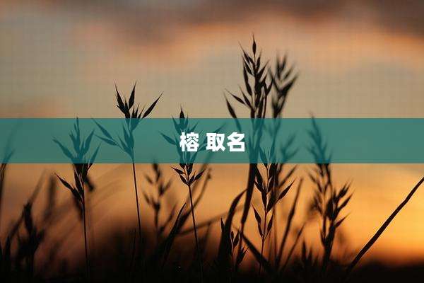 榕 取名