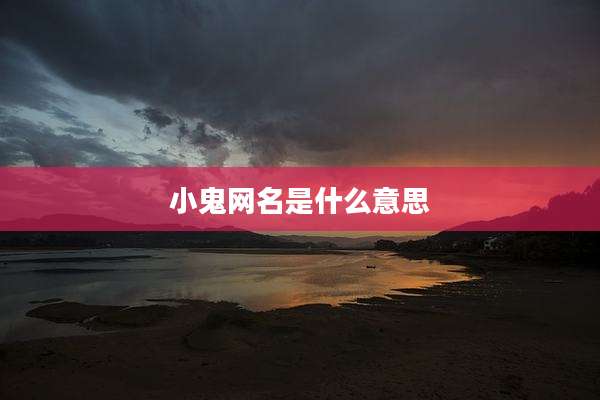 小鬼网名是什么意思