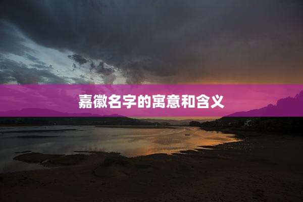嘉徽名字的寓意和含义