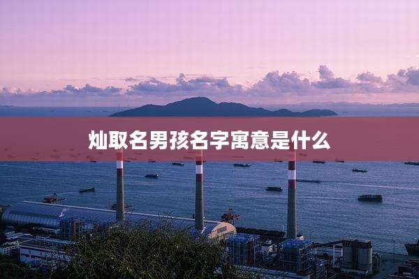灿取名男孩名字寓意是什么