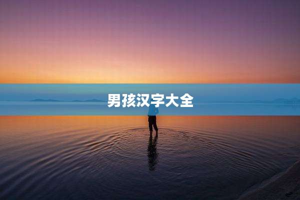 男孩汉字大全