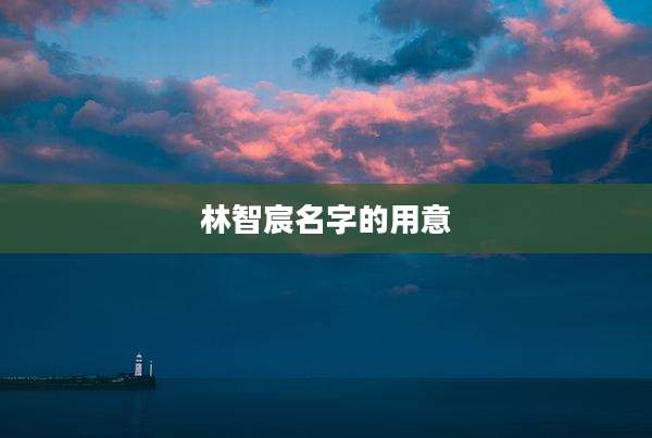 林智宸名字的用意