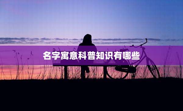 名字寓意科普知识有哪些