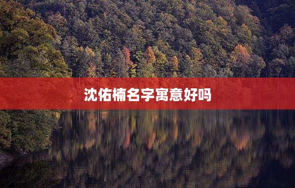 沈佑楠名字寓意好吗