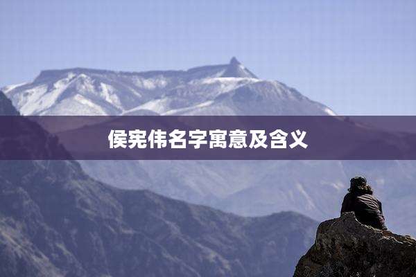 侯宪伟名字寓意及含义