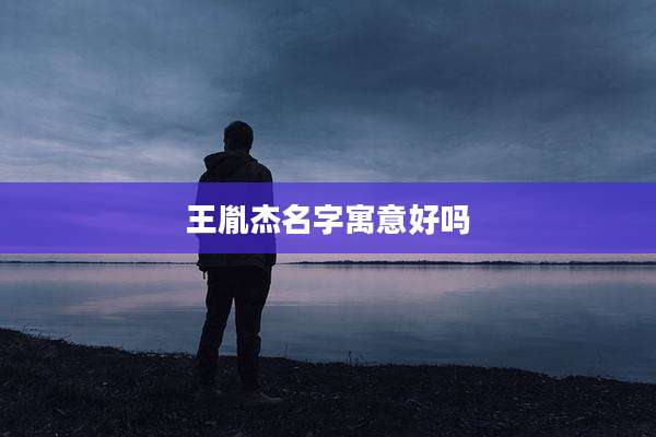 王胤杰名字寓意好吗