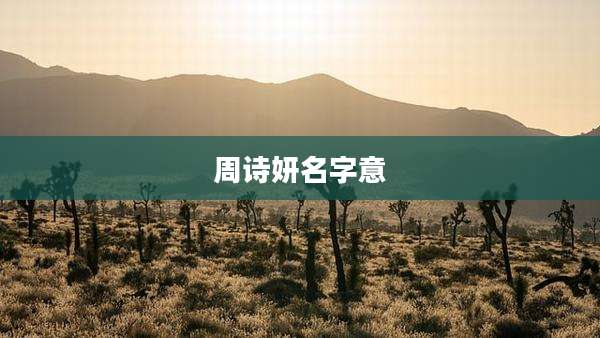 周诗妍名字意
