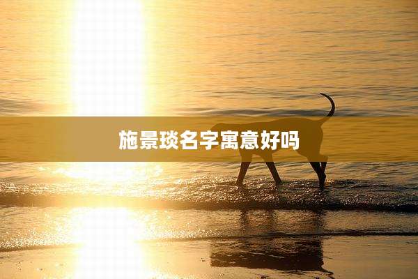 施景琰名字寓意好吗