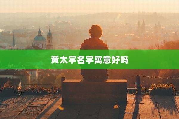 黄太宇名字寓意好吗