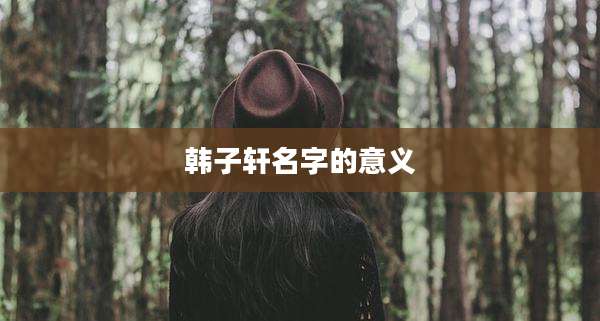 韩子轩名字的意义