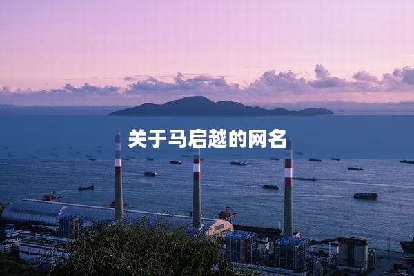 关于马启越的网名