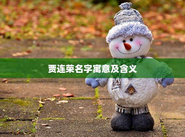 贾连荣名字寓意及含义