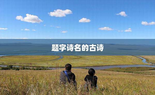 题字诗名的古诗