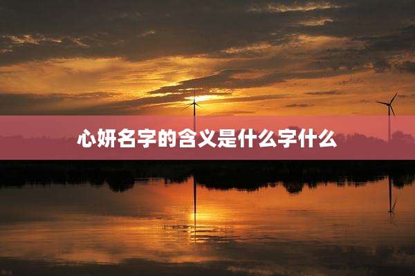 心妍名字的含义是什么字什么