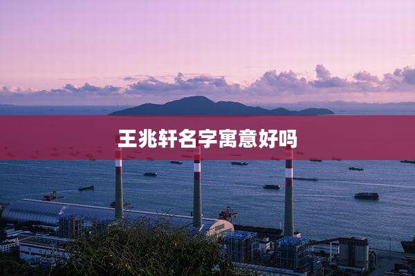 王兆轩名字寓意好吗