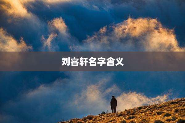 刘睿轩名字含义