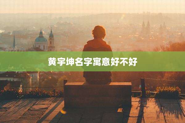 黄宇坤名字寓意好不好